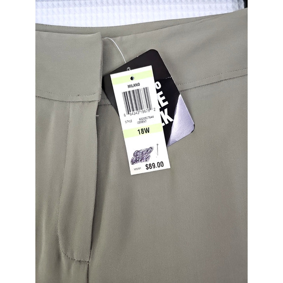 Alfani ~Woman Plus Size 18W~ Cement 100% Pure Silk Wide-Leg Pants NWT $89.00 - Picture 2 of 12